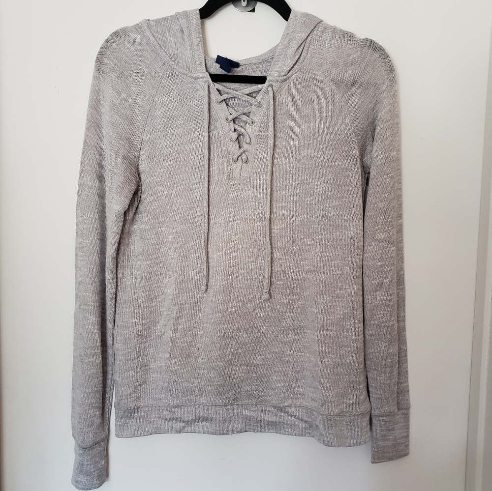 Prince & Fox Lightweight Hoodie Lace Up Neckline
